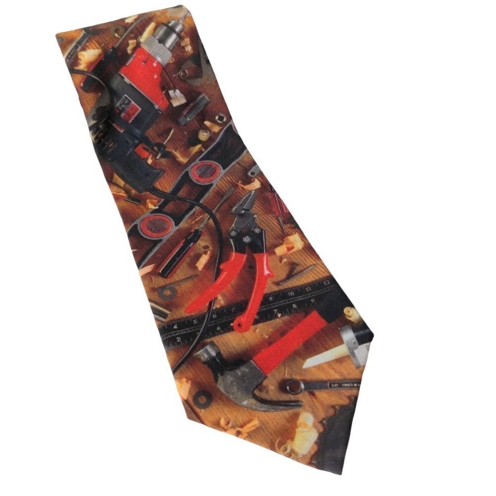 Vintage 1996 Ralph Marlin Handyman Tools Necktie